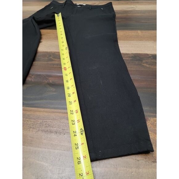 Banana Republic Sloan Black Crop Zip Cuff Pocket Stretch Pants Women Size 8 - Picture 6 of 7